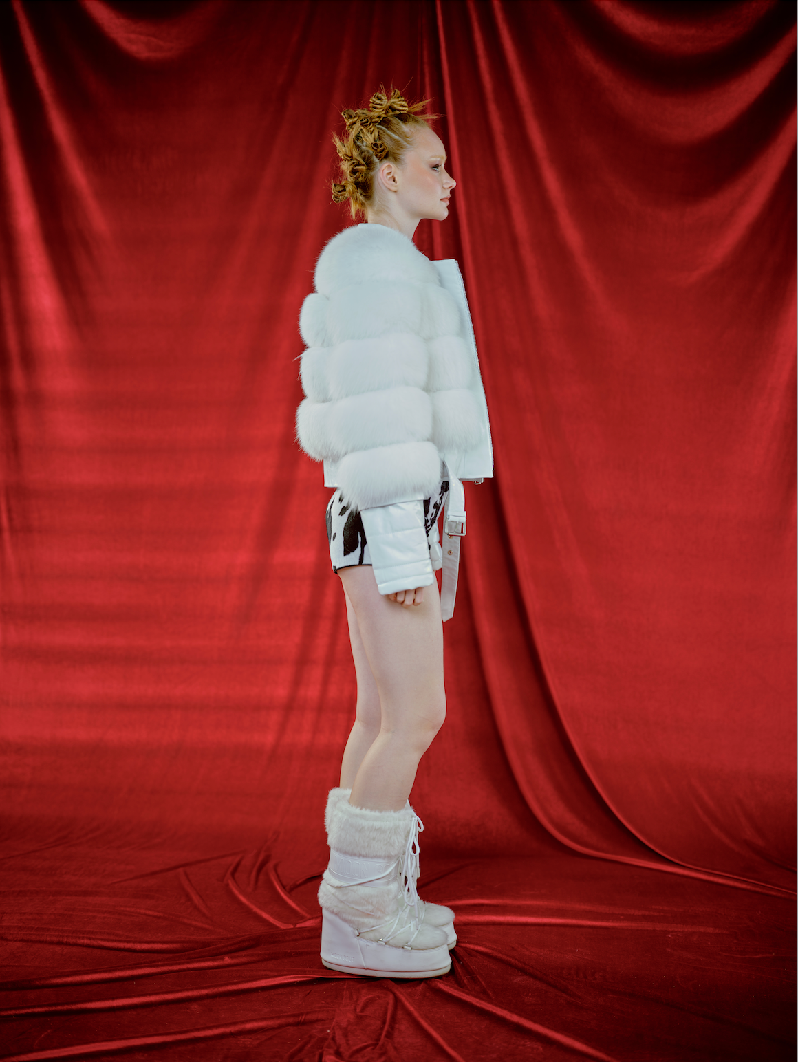 Fox on Leather Jacket