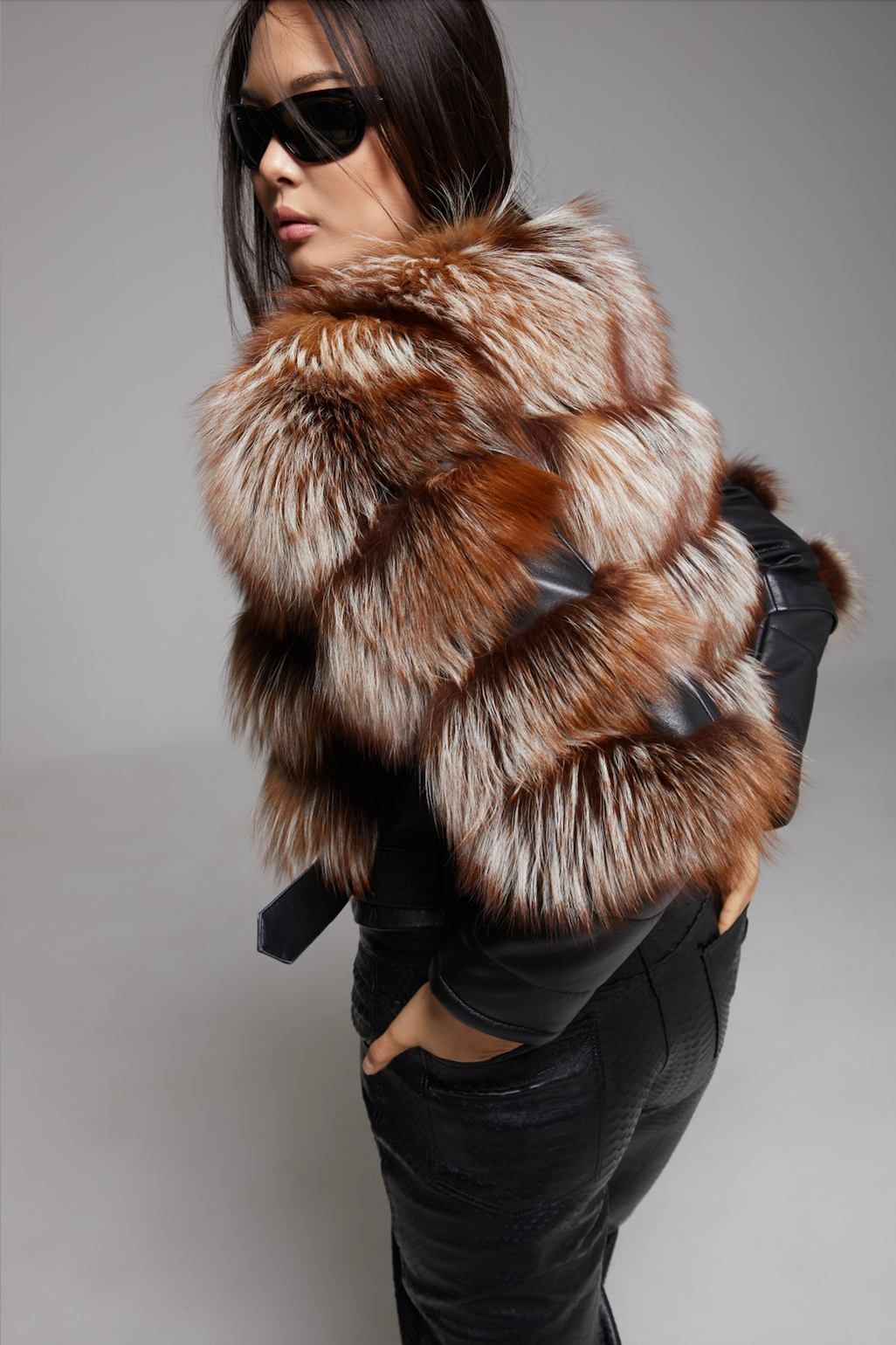 BIENBIE Octave Jacket shown in black with front zipper, side pockets, and stand collar, stylish and warm outerwear.