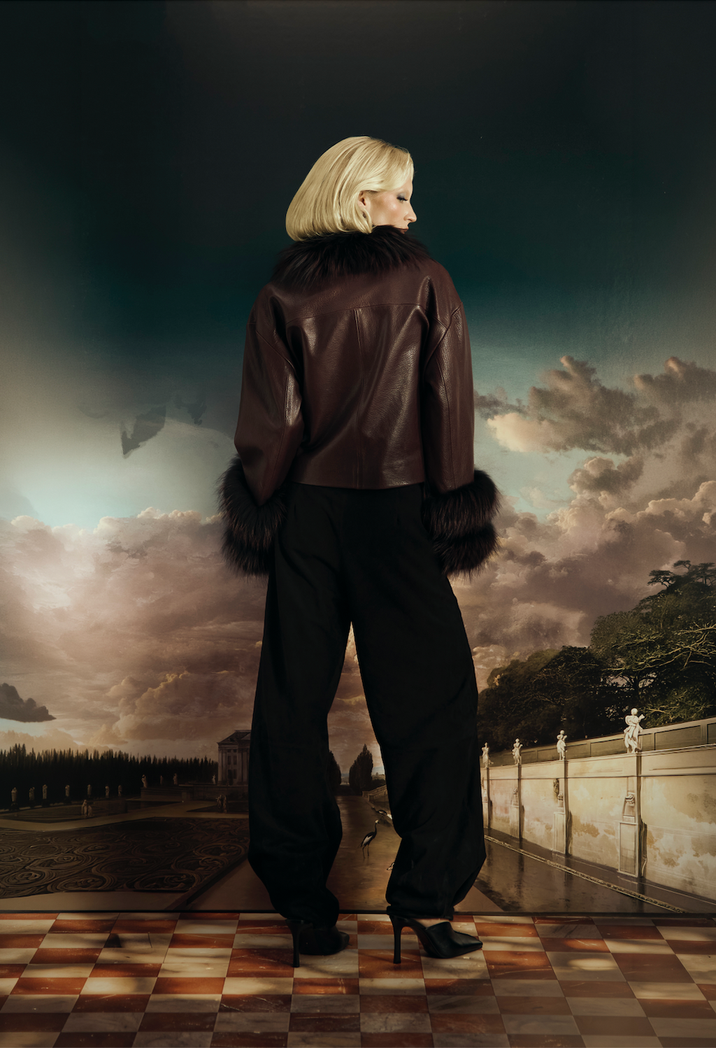Baloon Black Suede Pants