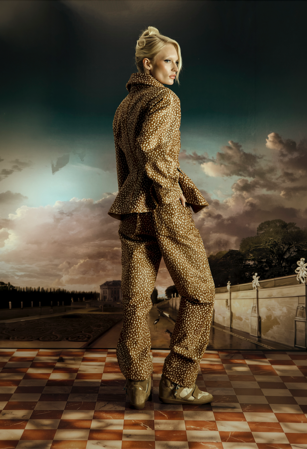 Allegro Bambi Printed Shearling Jacket