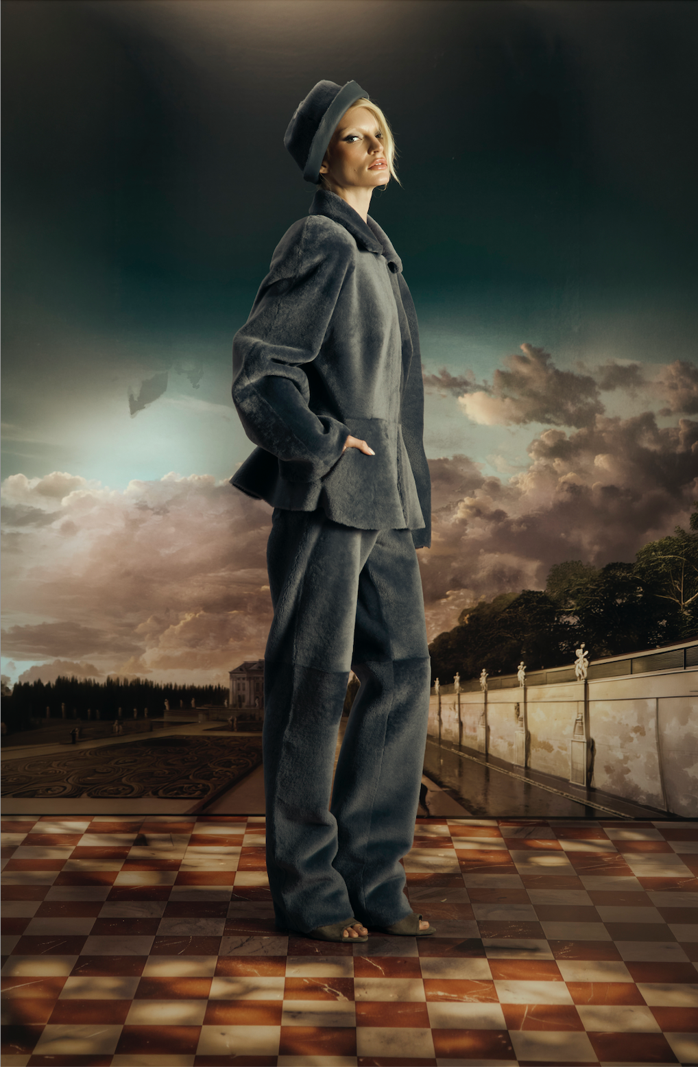 Allegro Deep Blue Shearling Jacket