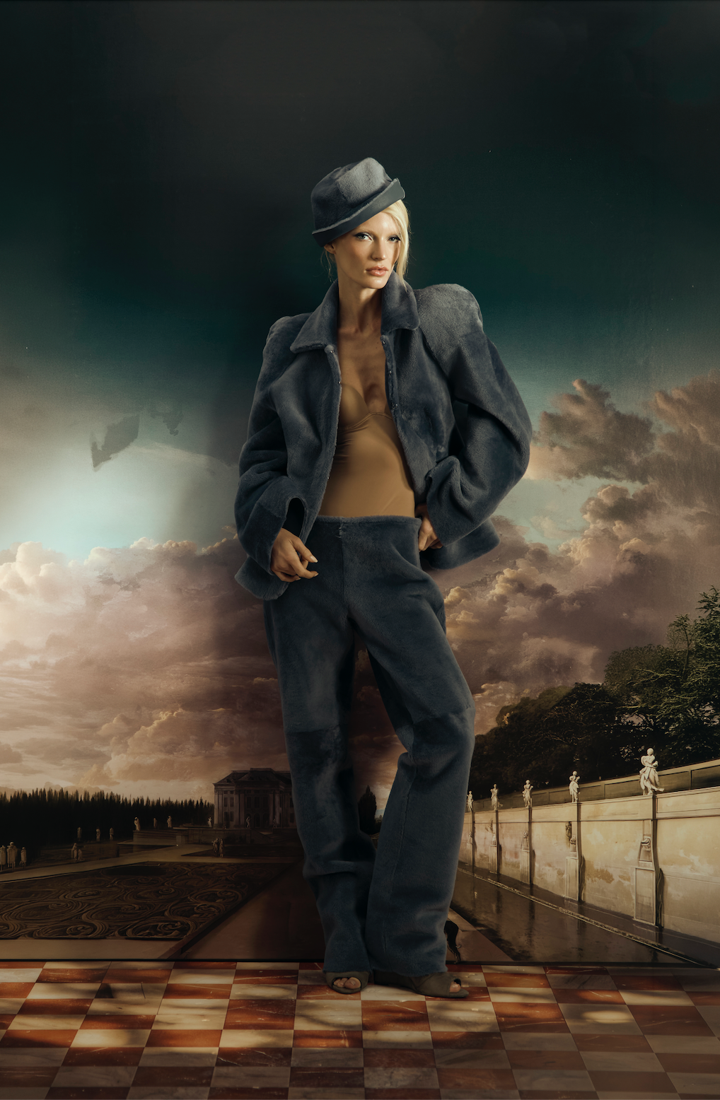 Allegro Deep Blue Shearling Jacket