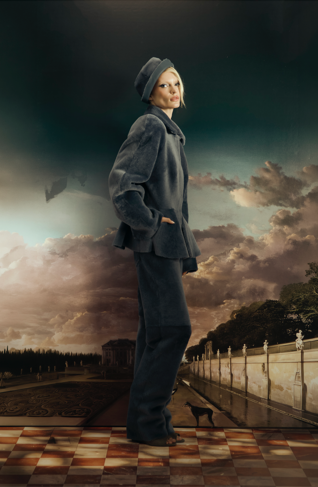 Allegro Deep Blue Shearling Pants